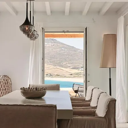 Villa Barbarossa - Elegant Beachfront Retreat With Heated Pool & Outdoor Gym Ftelia (Mykonos)
