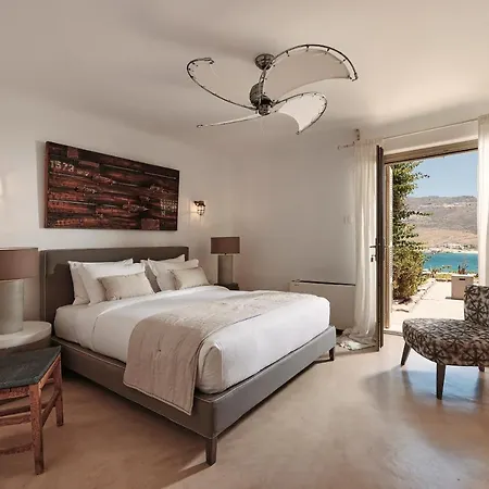 Barbarossa - Elegant Beachfront Retreat With Heated Pool & Outdoor Gym * Ftelia (Mykonos)