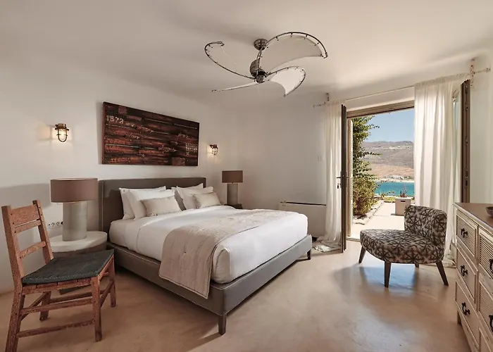 Barbarossa - Elegant Beachfront Retreat With Heated Pool & Outdoor Gym * Ftelia (Mykonos)