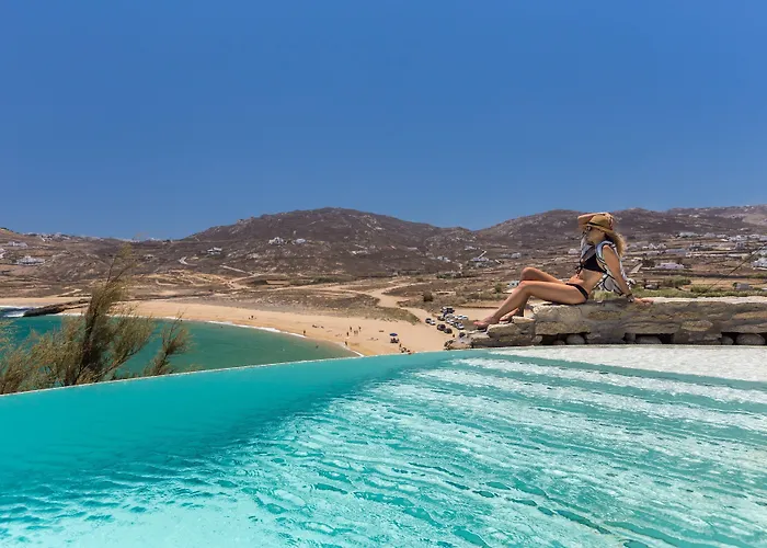 Barbarossa - Elegant Beachfront Retreat With Heated Pool & Outdoor Gym * Ftelia (Mykonos)